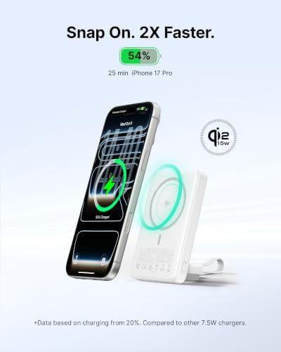 Qi2 certified slim magnetic portable charger — photo 3
