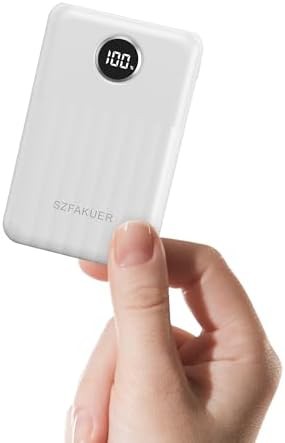White ultra slim 10,000 mAh battery pack
