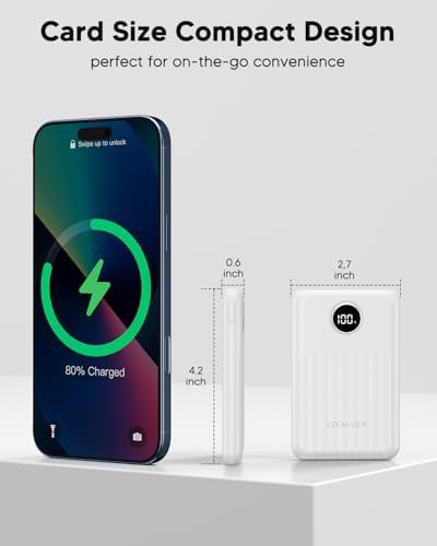 White ultra slim 10,000 mAh battery pack — photo 3