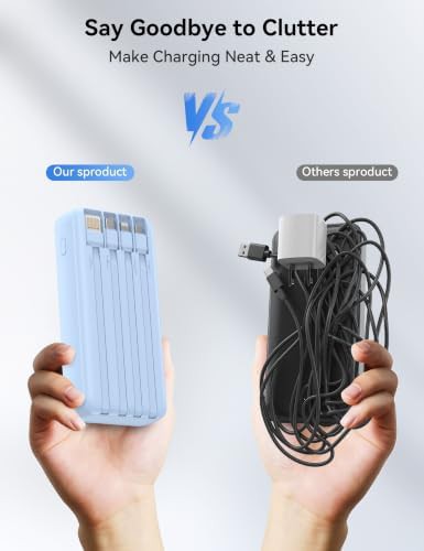 Blue power bank with six outputs — photo 5