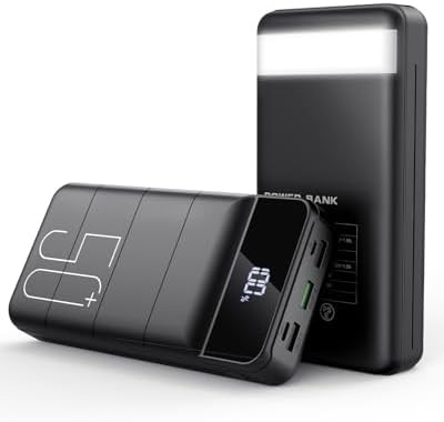 Black camping power bank with LED display
