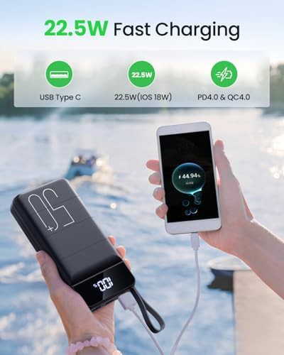 Black camping power bank with LED display — photo 3