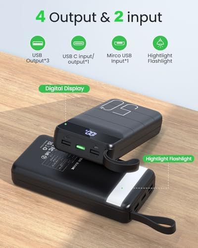 Black camping power bank with LED display — photo 5