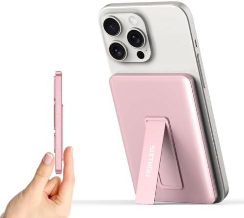 Magnetic slim wireless charger in pink
