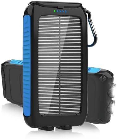 Solar fast charger with LED flashlight