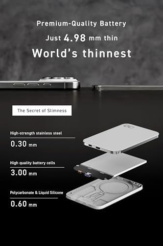 Silver ultra slim wireless magnetic charger — photo 3