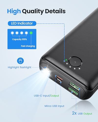 DAOLOT black portable charger 30000mAh USB-C — photo 5