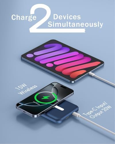 Grey slim 5000mAh magnetic power bank — photo 5