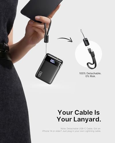 Portable charger with built-in cables 20000mAh — photo 3