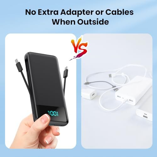 Slim power bank with built-in wall plug — photo 4