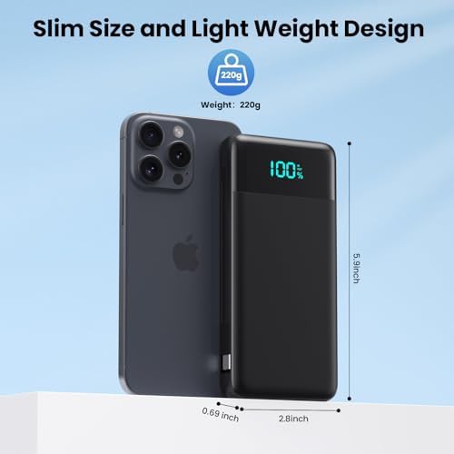 Slim power bank with built-in wall plug — photo 5
