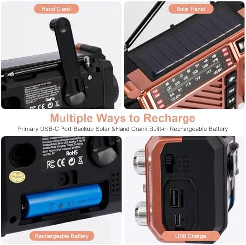 Brown emergency radio and power bank — photo 4
