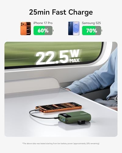 Smallest 20000mah power bank with cables — photo 4