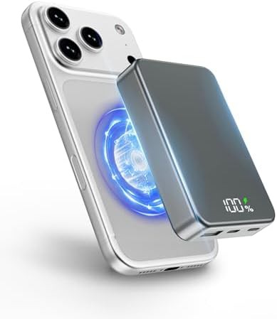 Gray high capacity magnetic power bank