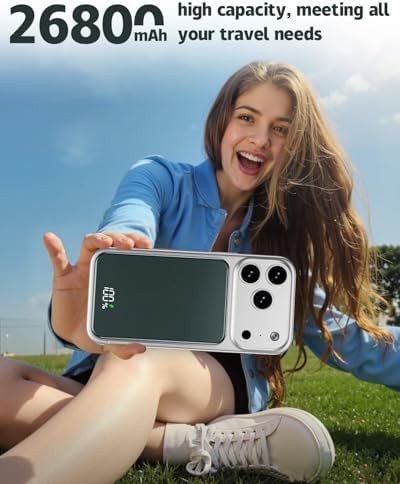 Gray high capacity magnetic power bank — photo 3