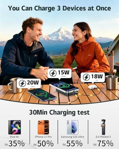 Gray high capacity magnetic power bank — photo 4