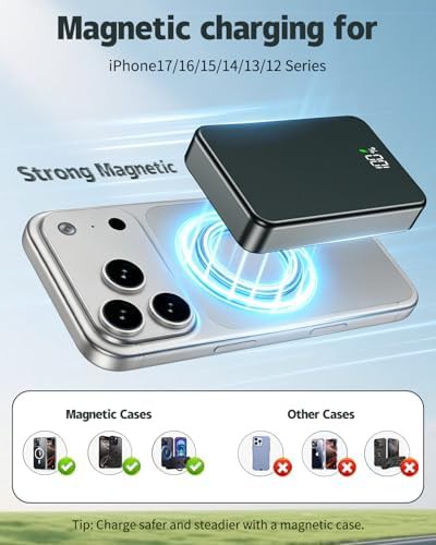 Gray high capacity magnetic power bank — photo 5
