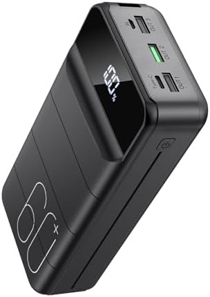 Black high capacity travel charger 60000 mAh