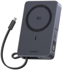 MagFlow wireless power bank with built-in cable