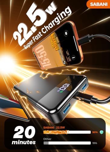 High capacity power bank with four cables — photo 4
