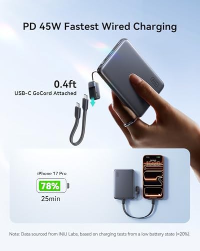 Magnetic slim qi2 portable charger 10000mah — photo 4