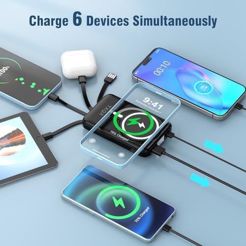 Magnetic portable charger with built-in stand — photo 5