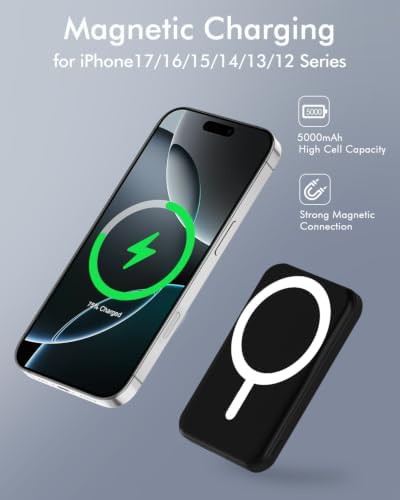 White ultra slim 5000mAh magnetic charger — photo 3