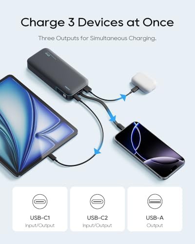 Portable 20,000 mAh charger with integrated cable — photo 5