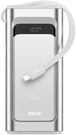 Emergency laptop charger with integrated cable