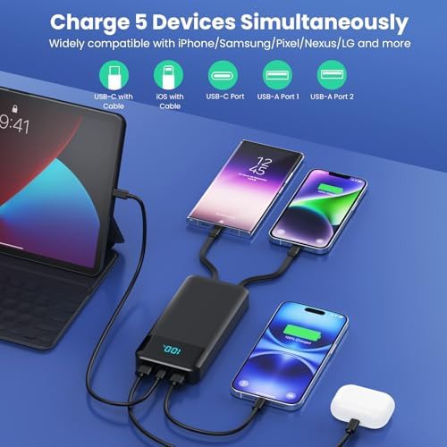 High capacity charger with three built-in cables — photo 3