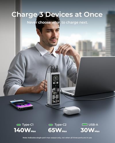 High capacity three port laptop charger — photo 4