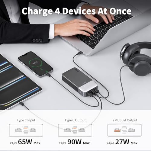 Travel laptop portable charger 90w output — photo 4