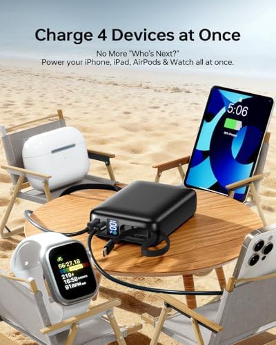 Fast charge power bank with dual cables — photo 3