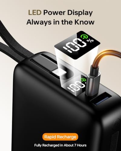 Fast charge power bank with dual cables — photo 5