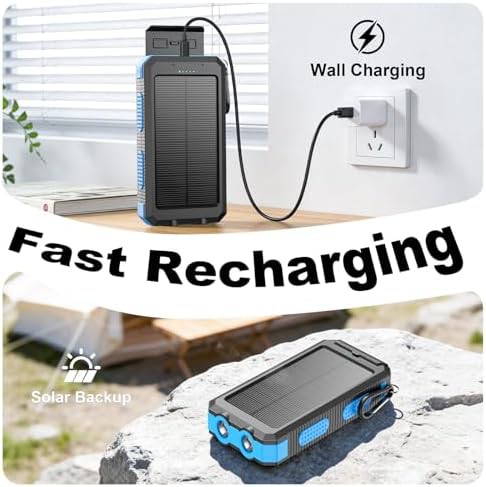 Waterproof solar power bank with dual flashlights — photo 5