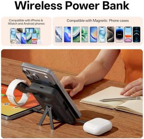 Travel power bank with foldable stand — photo 4