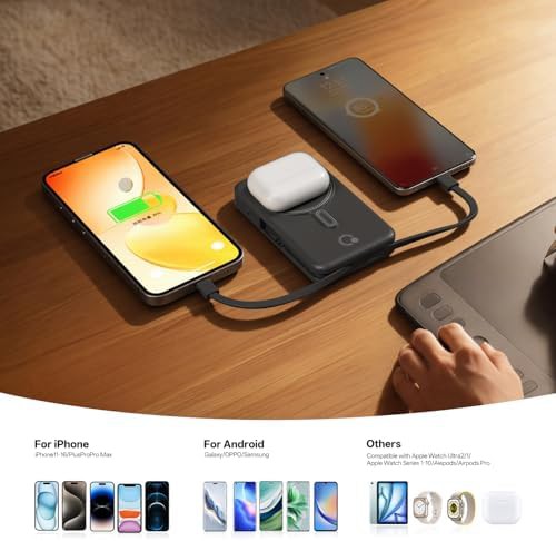 Travel power bank with foldable stand — photo 5