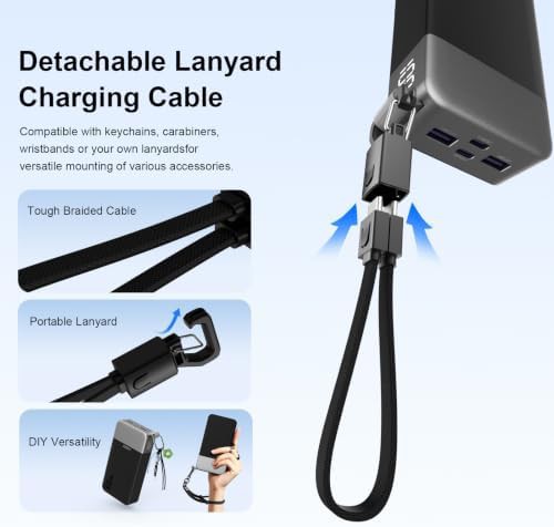 Travel power bank with detachable cable — photo 4
