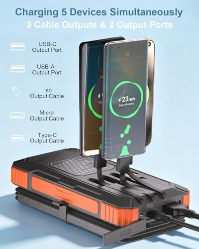 Solar power bank with four foldable panels — photo 3