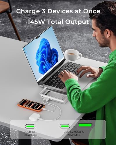 Laptop charger with integrated cables — photo 4