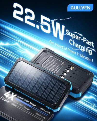 High capacity power bank with foldable solar panels — photo 3