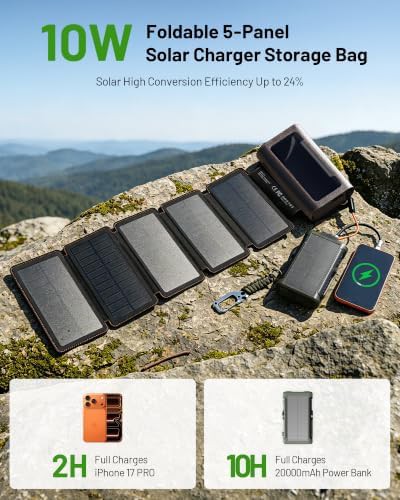 Five panel solar charger with hand crank — photo 4