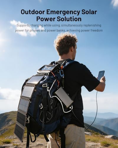 Five panel solar charger with hand crank — photo 5