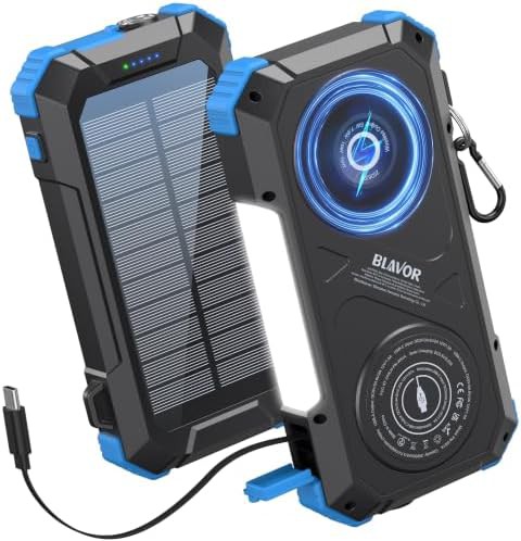Solar charger with integrated charging cables