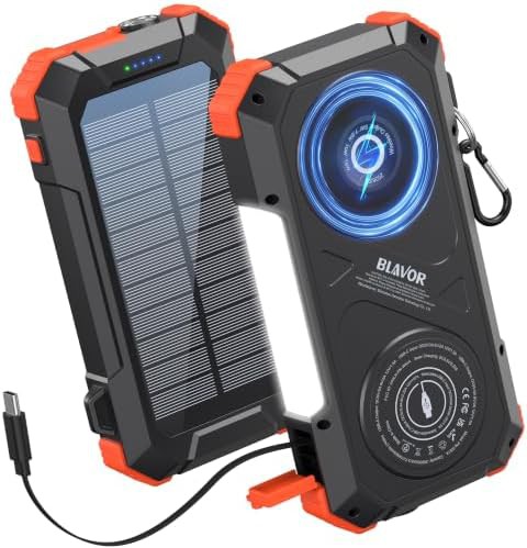 Fast charging solar bank with retractable cord
