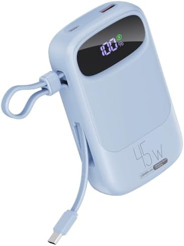 Fast charging power bank with integrated cable