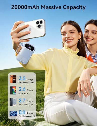 Fast charging power bank with integrated cable — photo 3