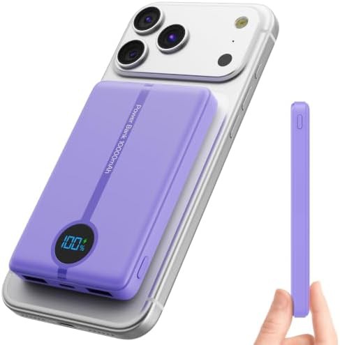 Ultra slim magnetic portable battery pack
