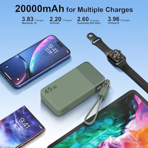 Camping 45W power bank with built-in cables — photo 4