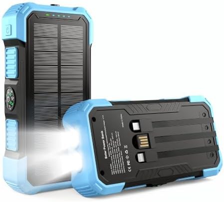 Solar charger with integrated cables
